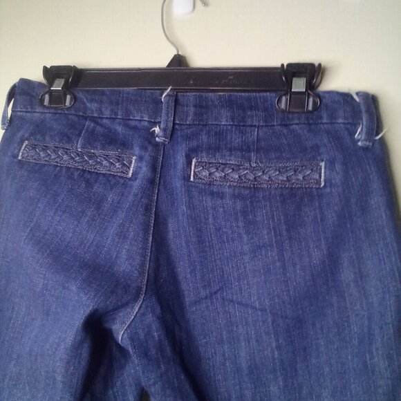 Old Navy Diva Jeans Women 2 Flare Braided Pockets Blue - Picture 16 of 16